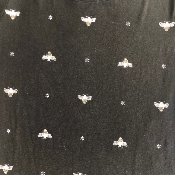 Sonoma Women’s Black Tee Bumble Bee Print Cotton, size Small - Picture 14 of 16